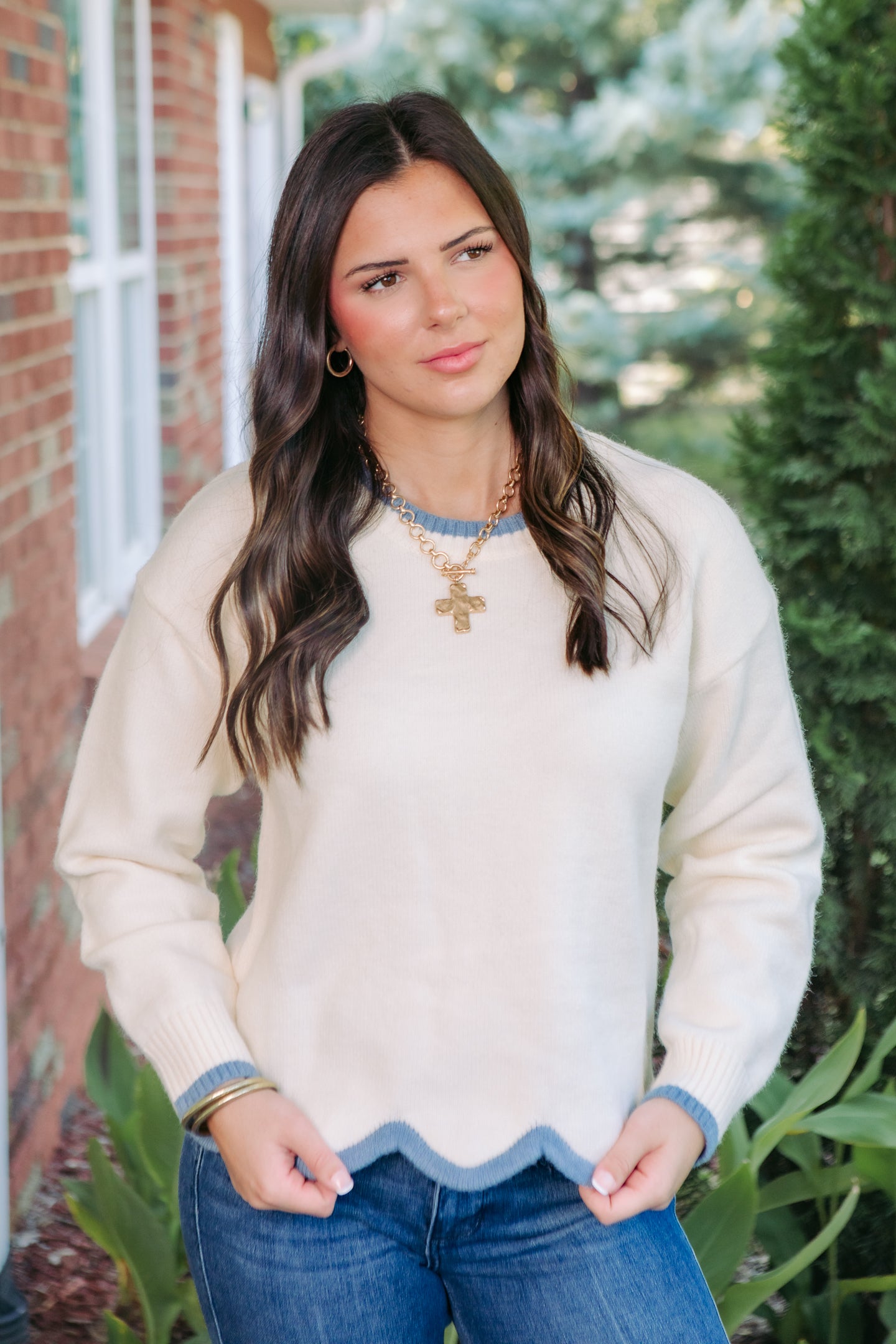 The Scalloped Knit Sweater