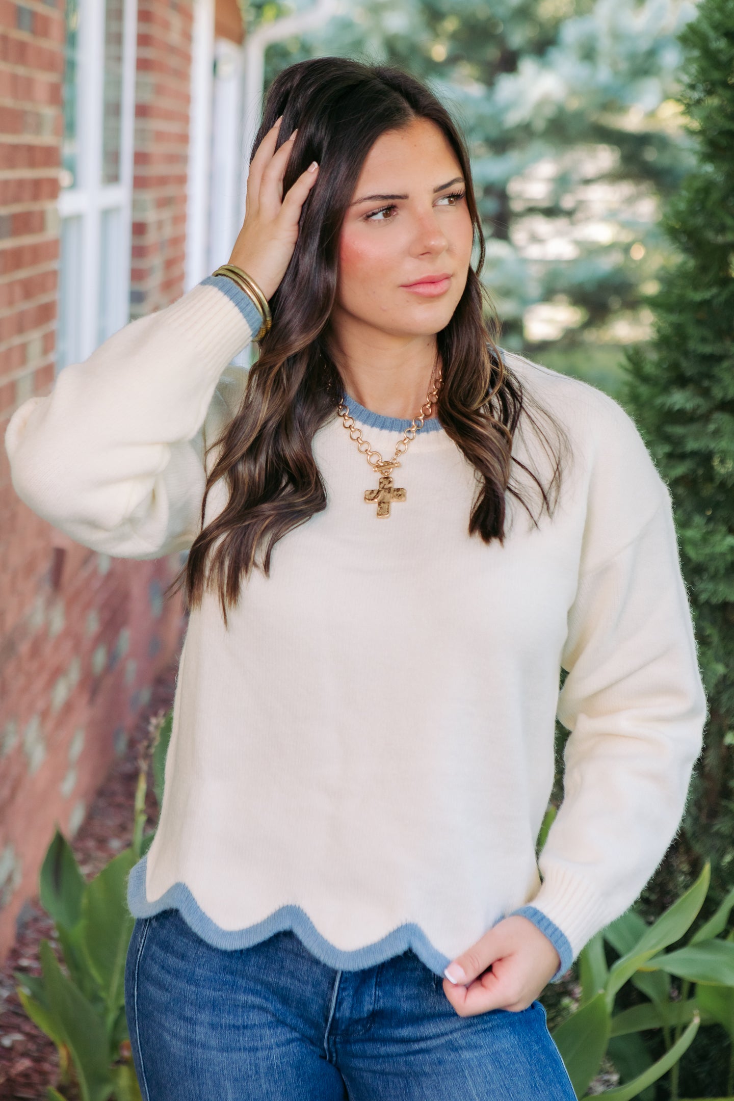 The Scalloped Knit Sweater