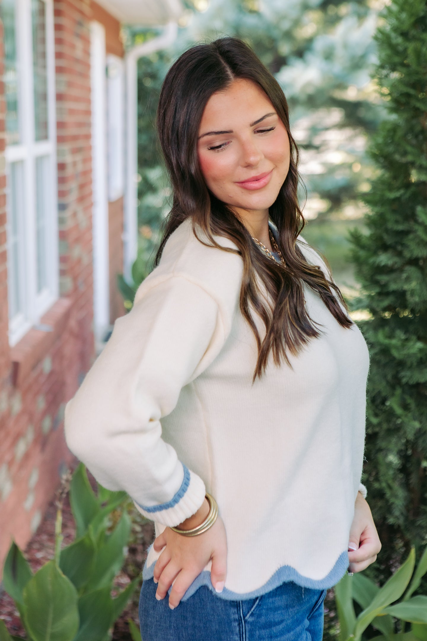 The Scalloped Knit Sweater