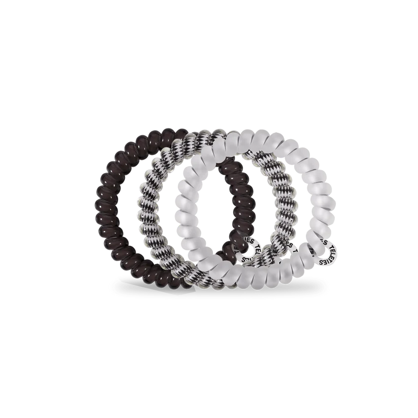 Teleties | Silver Flames Small Spiral Hair Ties