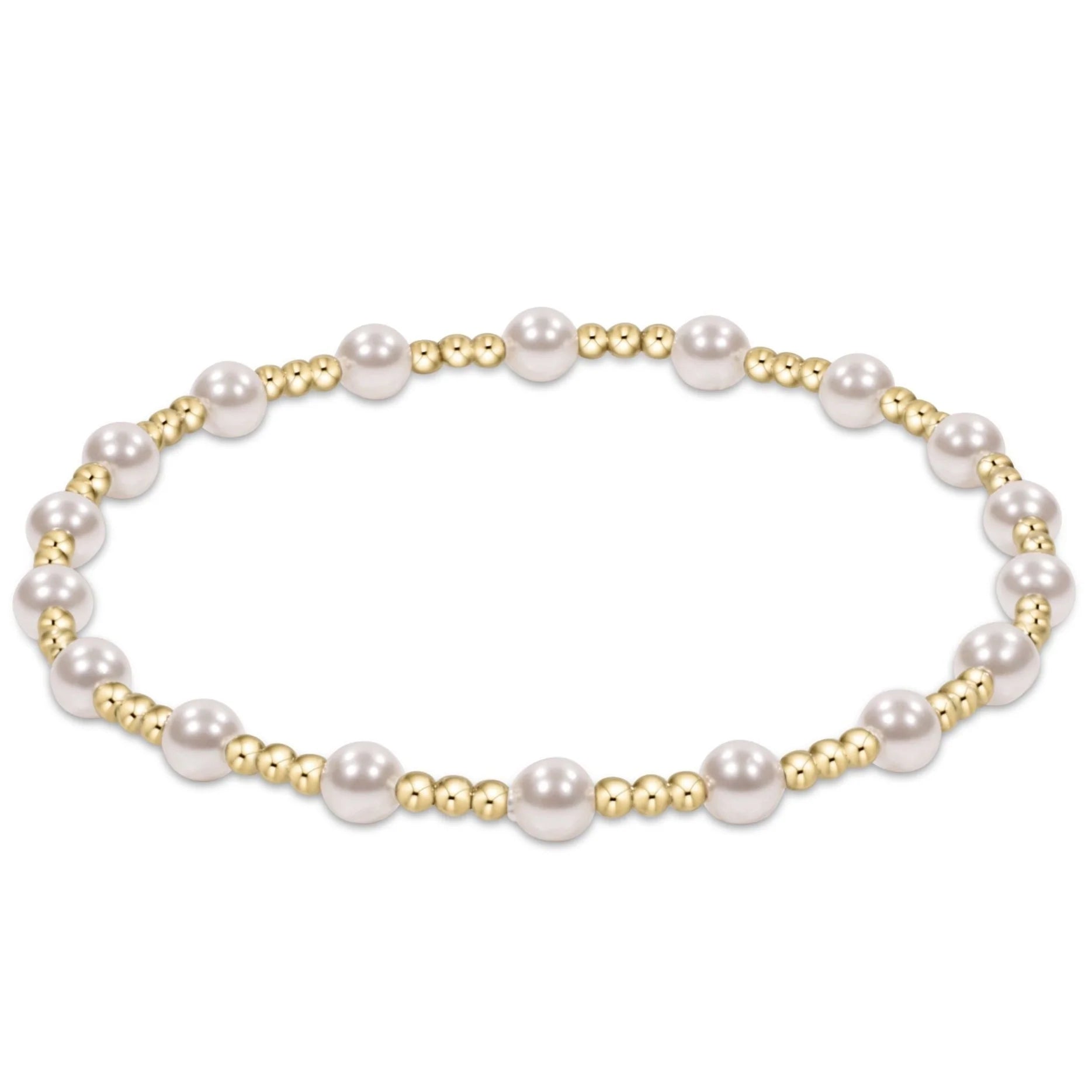 Enewton | Classic Sincerity Pattern 4mm Bead Bracelet - Pearl