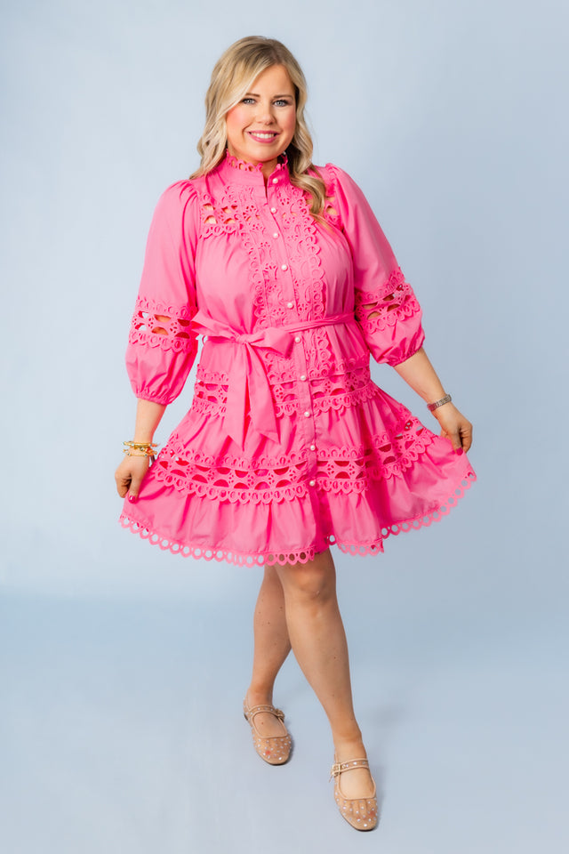 Pearls and Lace Mini Dress