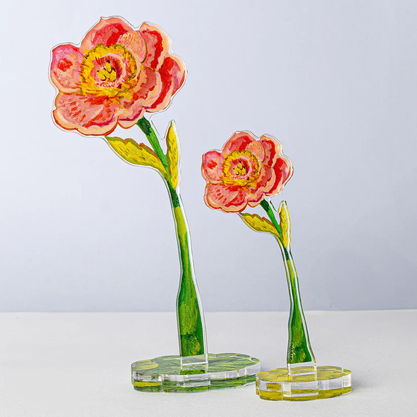 Kimberly Hodges Art | Sweet Pink Peony Small Single Acrylic Flower