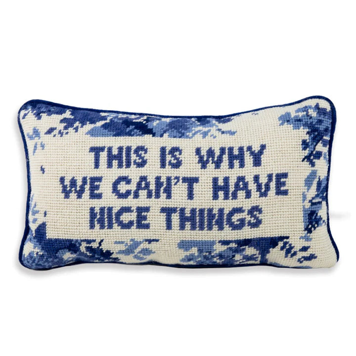 Furbish | Nice Things Needlepoint Pillow