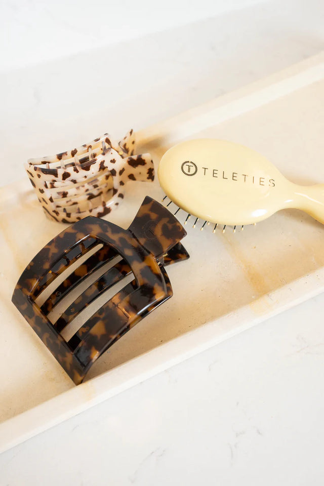Teleties | Tortoise Large Flat Square Clip