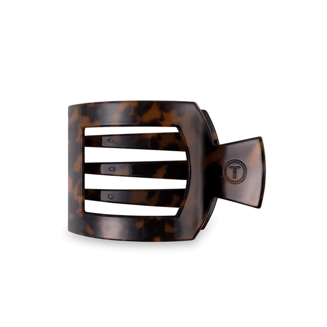Teleties | Tortoise Medium Flat Square Clip
