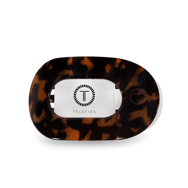 Teleties | Tortoise Small Flat Round Clip