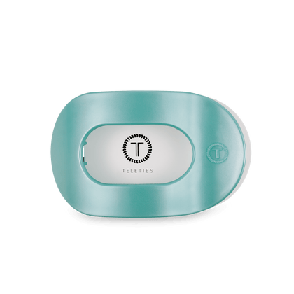 Teleties | Totally Turquoise Medium Flat Round Hair Clip