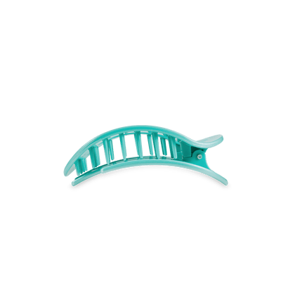 Teleties | Totally Turquoise Small Flat Round Hair Clip