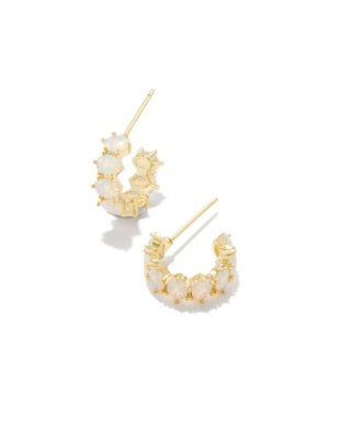 Kendra Scott | Cailin Gold Crystal Huggie Earrings