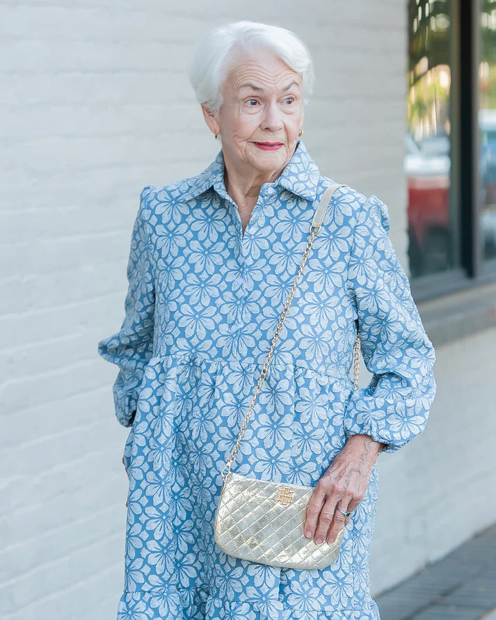 Caroline Hill | Livi Quilted Crossbody - Champagne Pop