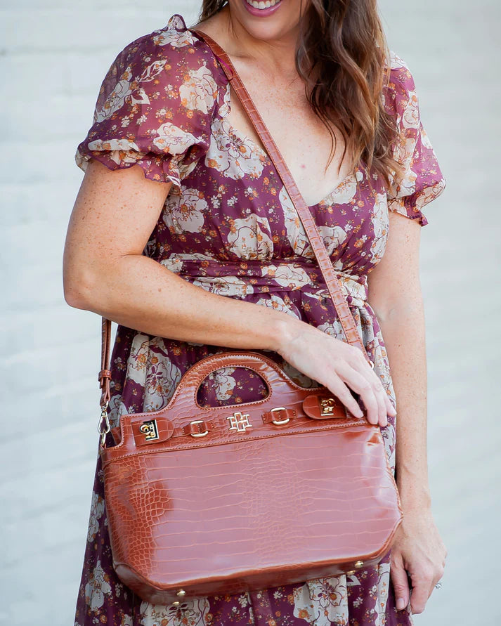 Caroline Hill | Savannah Handbag - Saddle EC