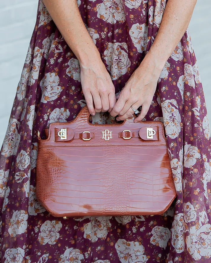 Caroline Hill | Savannah Handbag - Saddle EC