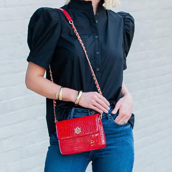 Caroline Hill | Evelyn Crossbody Red Patent EC