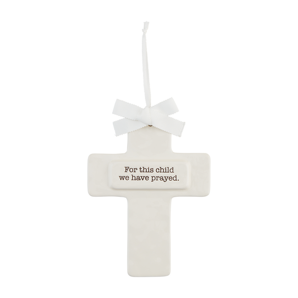 Mudpie | White Ceramic Keepsake Cross