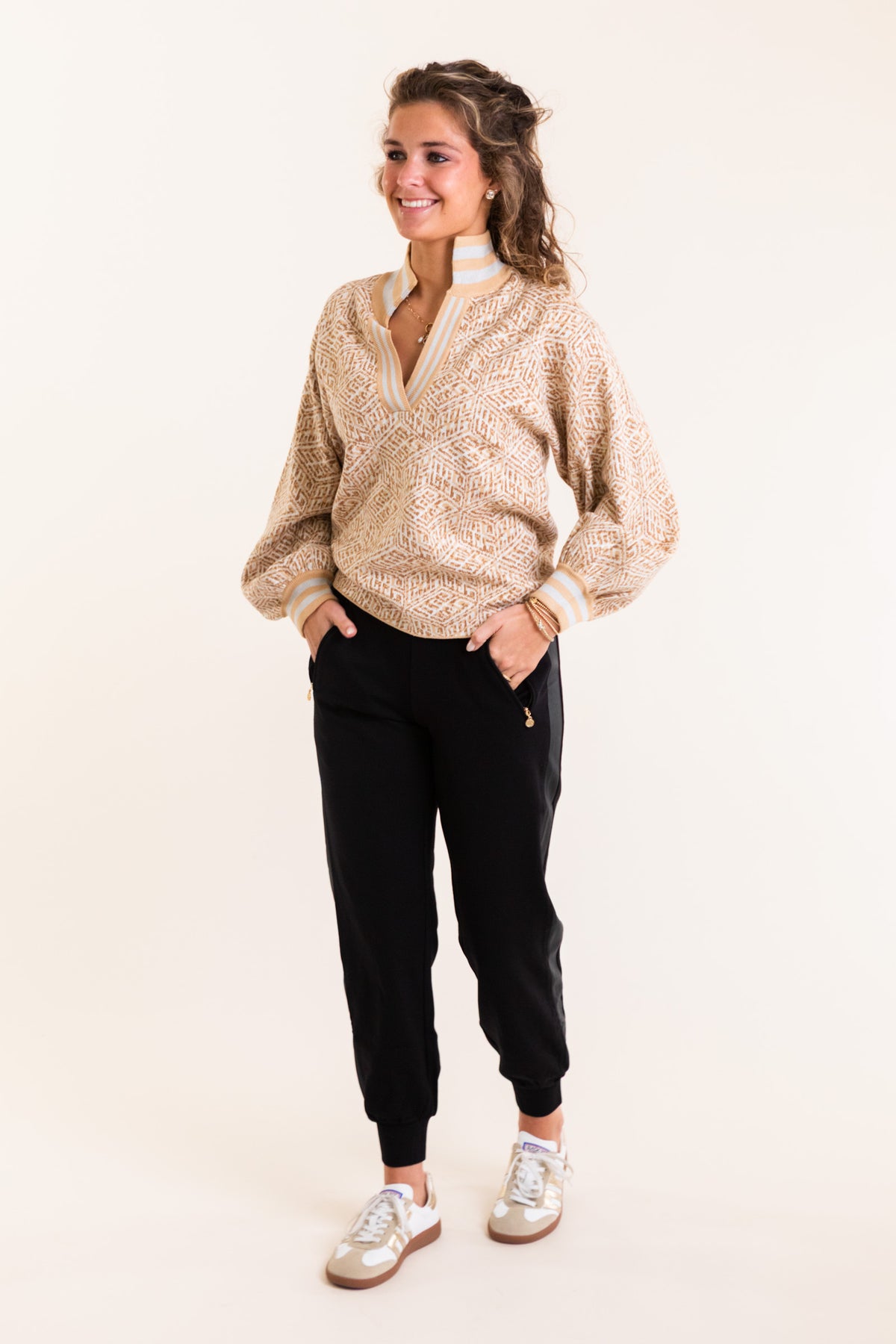 Emily McCarthy | Lolli Sweater in Mosaic Monogram