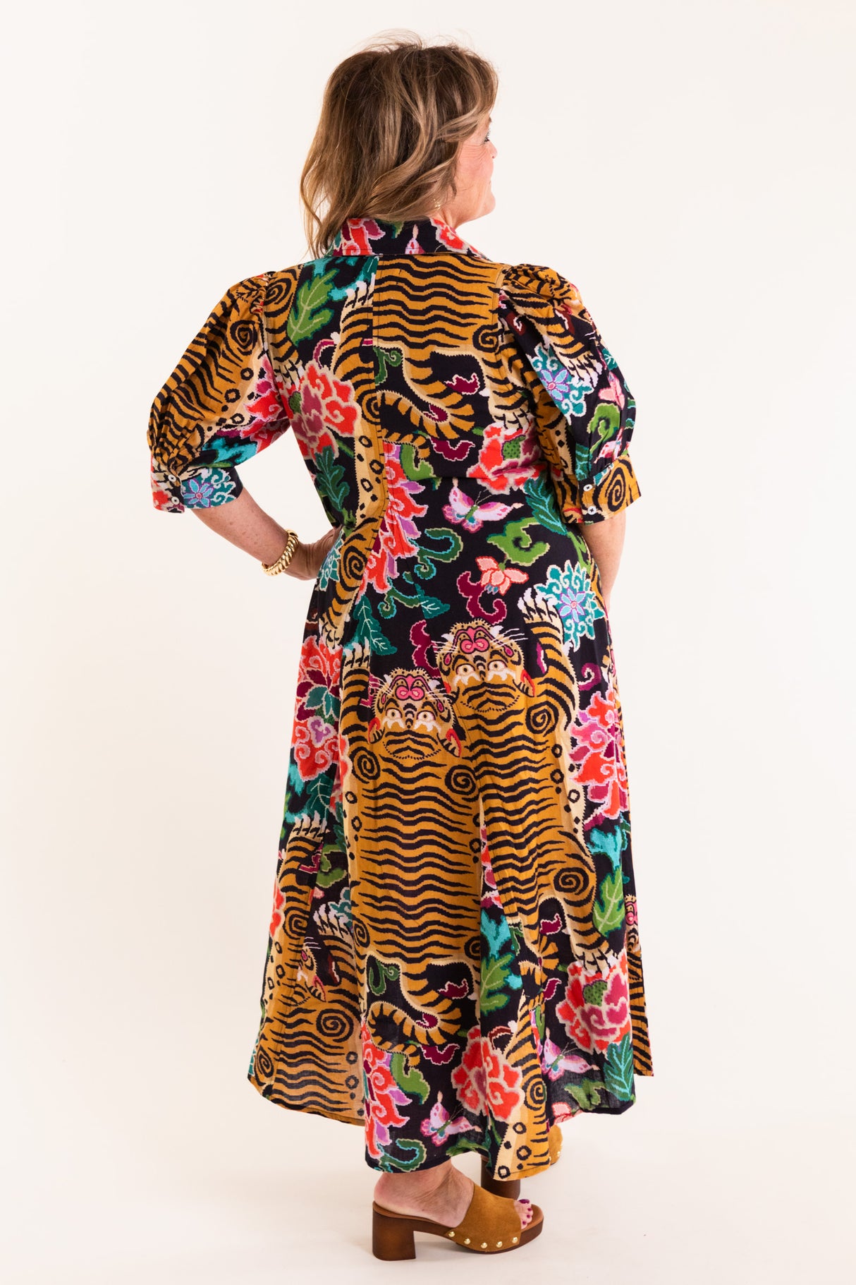 Dizzy Lizzie | Montauk Dress with Tiger Rug Print