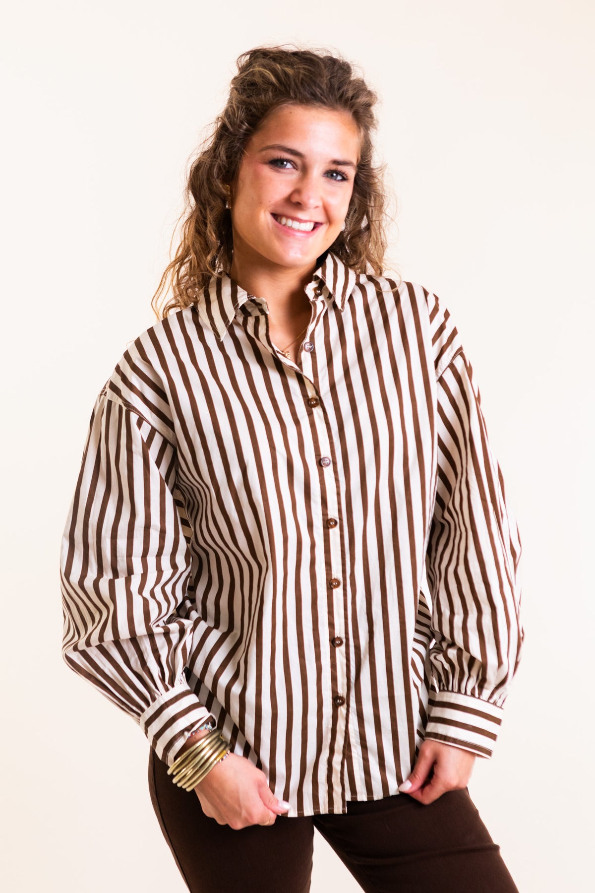 The Oxford Hour Striped Blouse