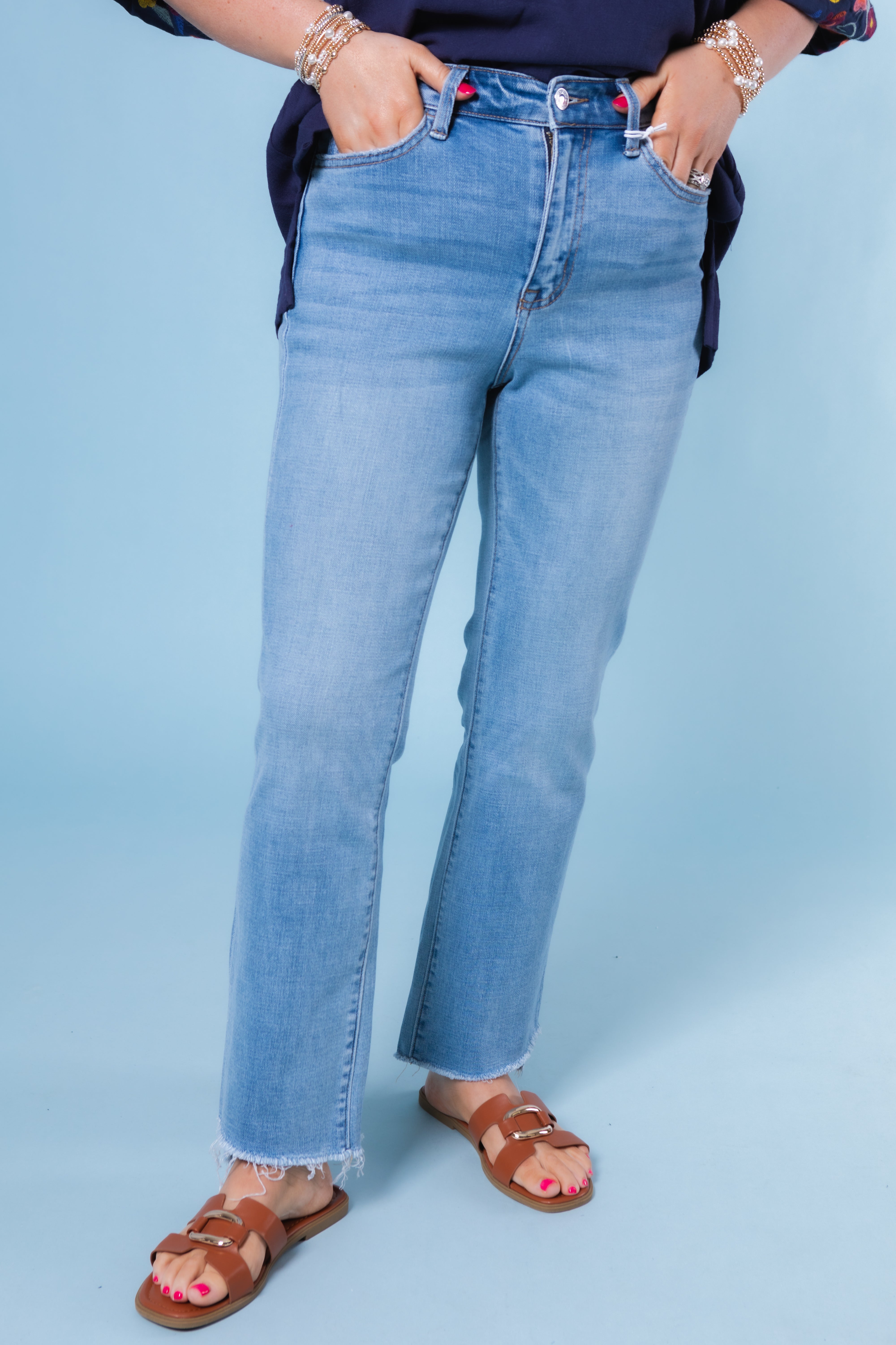 Vervet | Victoria High Rise Crop Flare Jeans