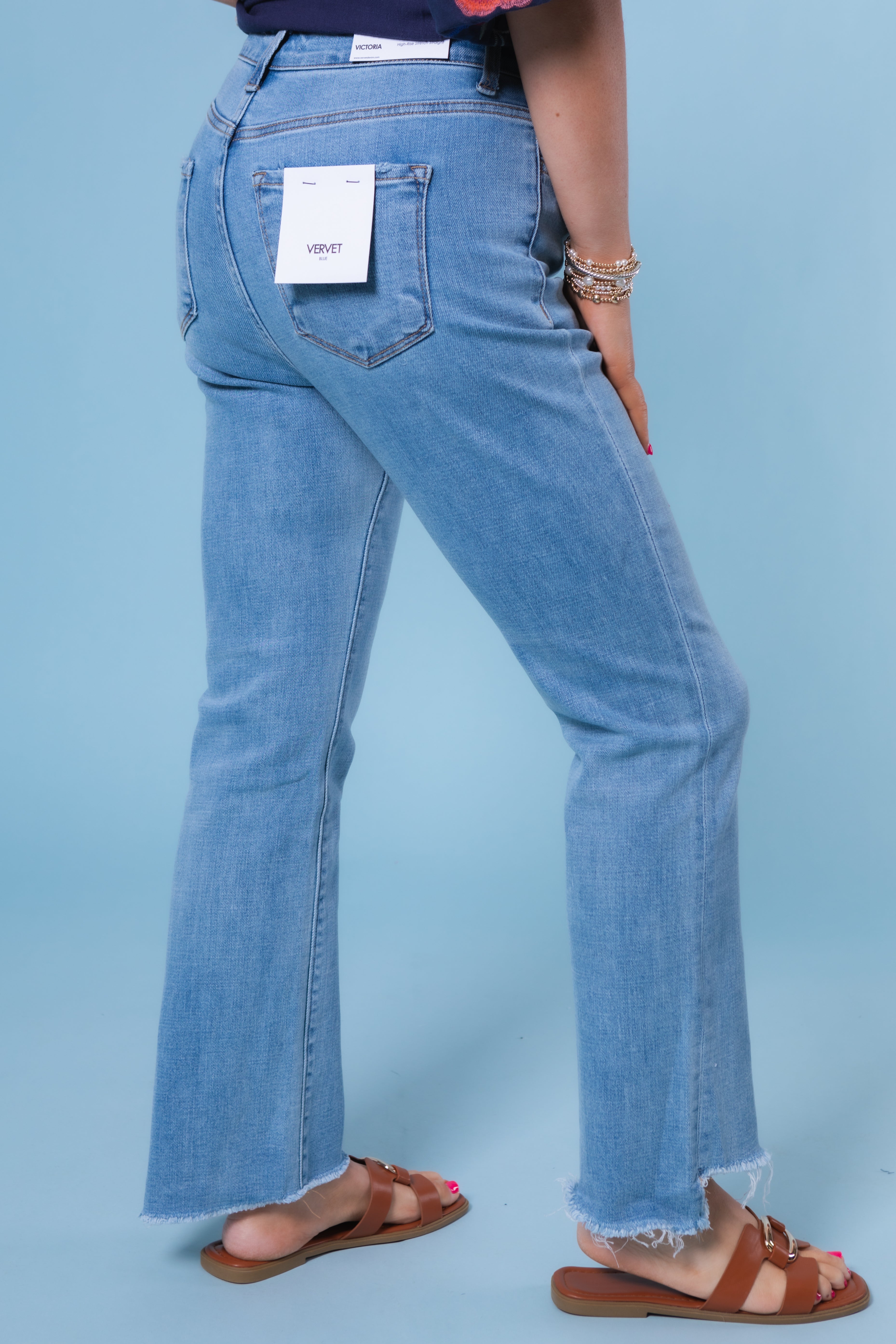 Vervet | Victoria High Rise Crop Flare Jeans