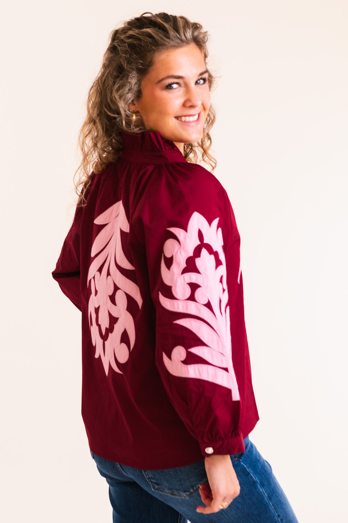 The Isadora Wine Blouse