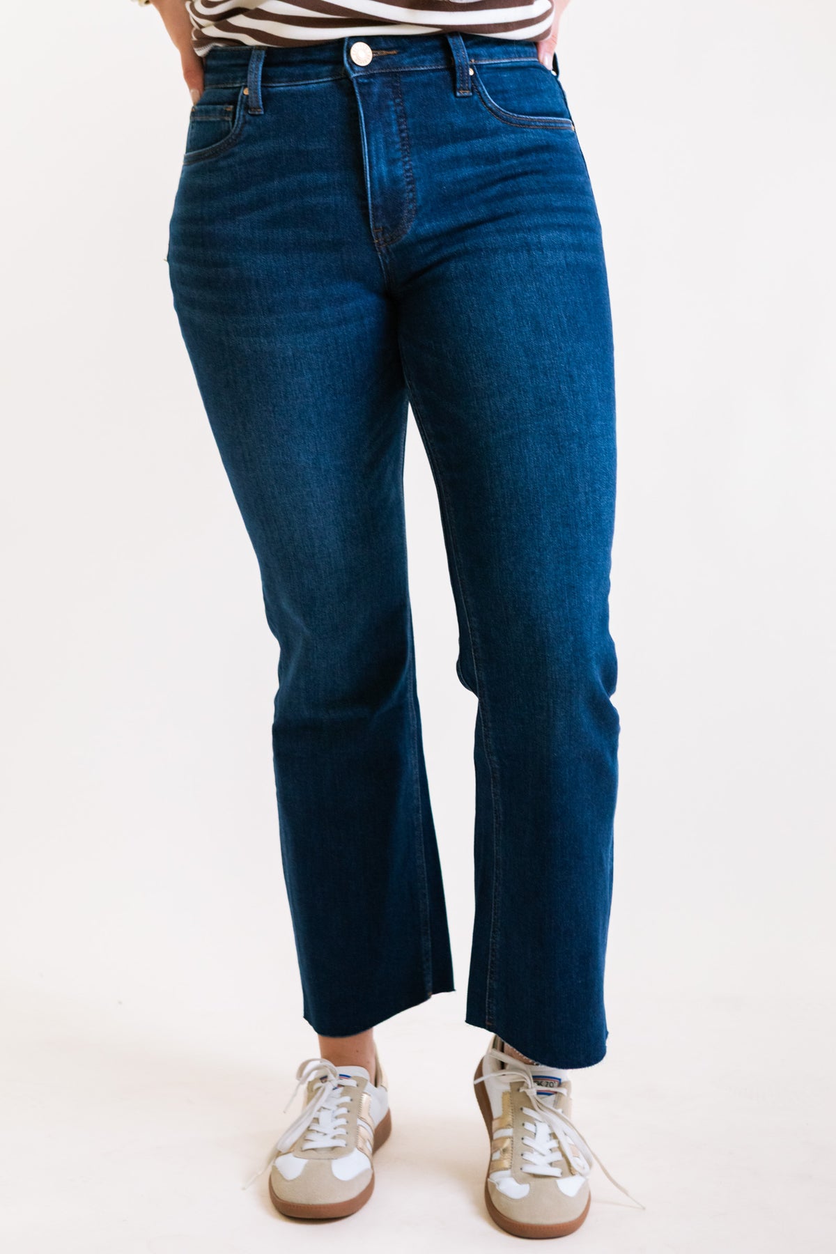 Kut from the Kloth | Kelsey High Rise Ankle Flare Jeans in Improve