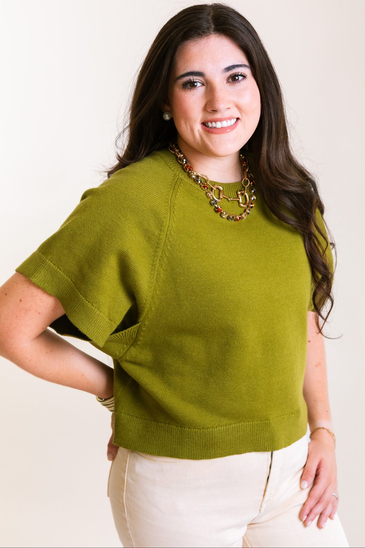 The Jovie Olive Knit