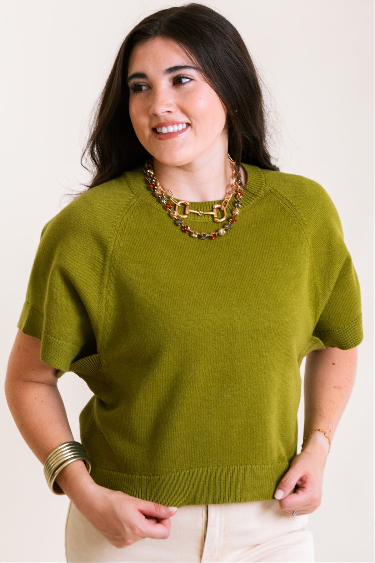 The Jovie Olive Knit