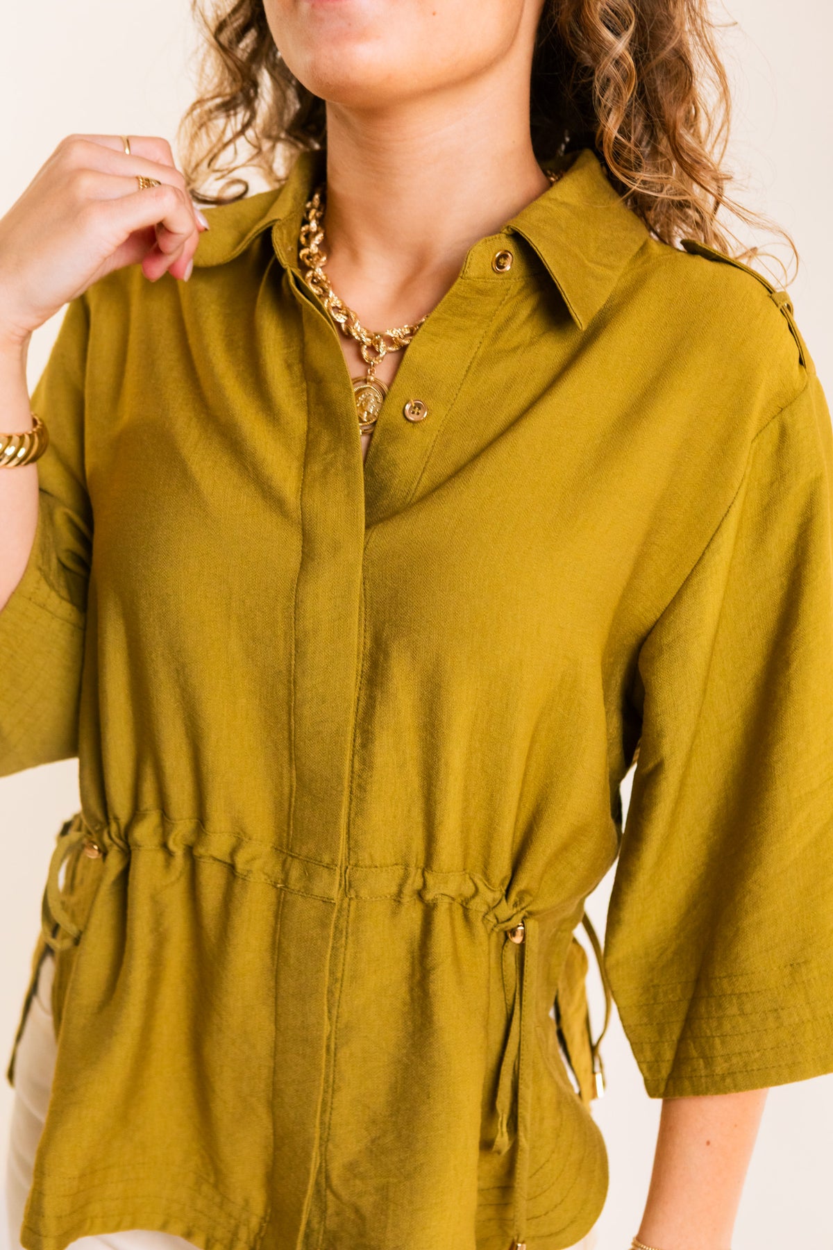 The Keaton Olive Top