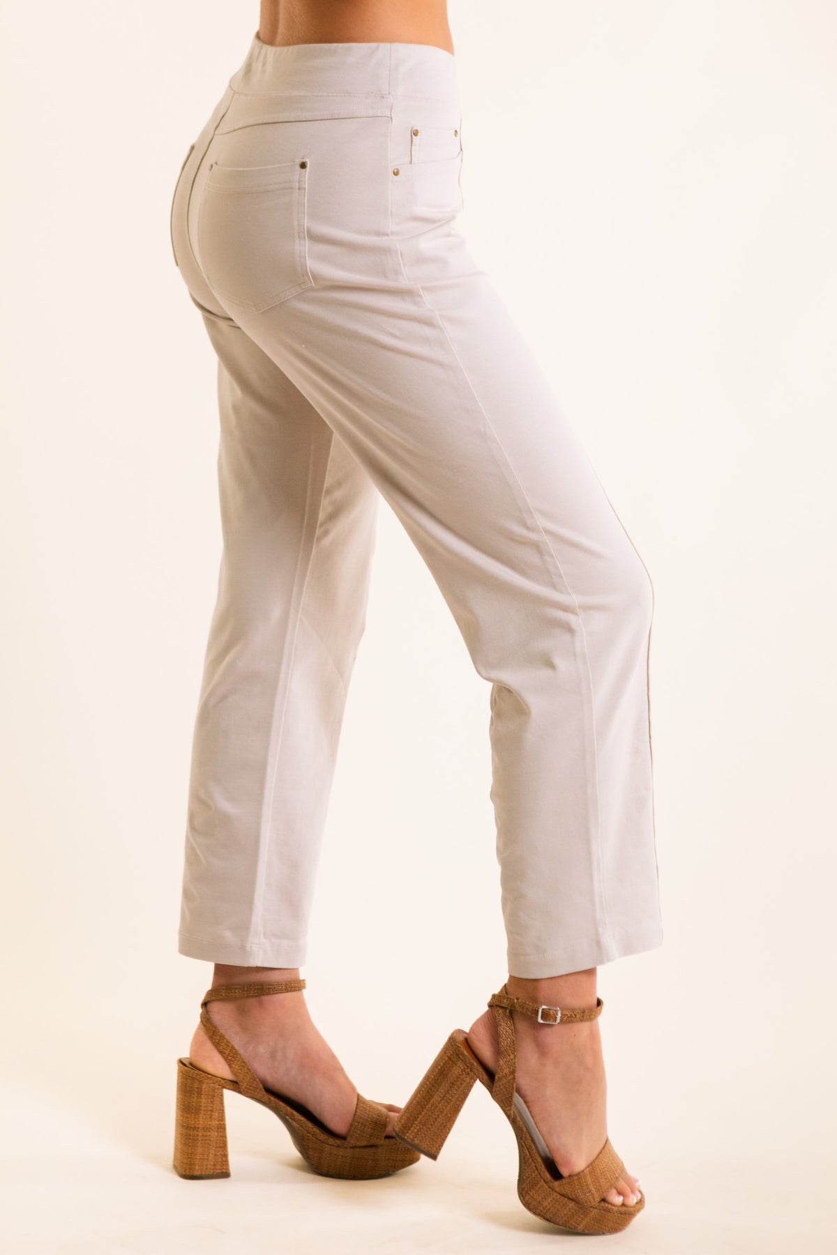 Seamed Ankle Flare Stretch Denim Jean
