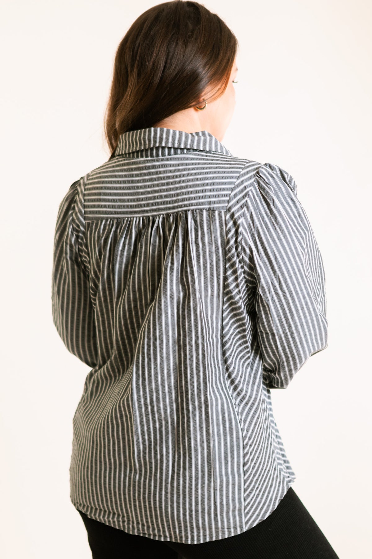 The Polished Pinstripe Top