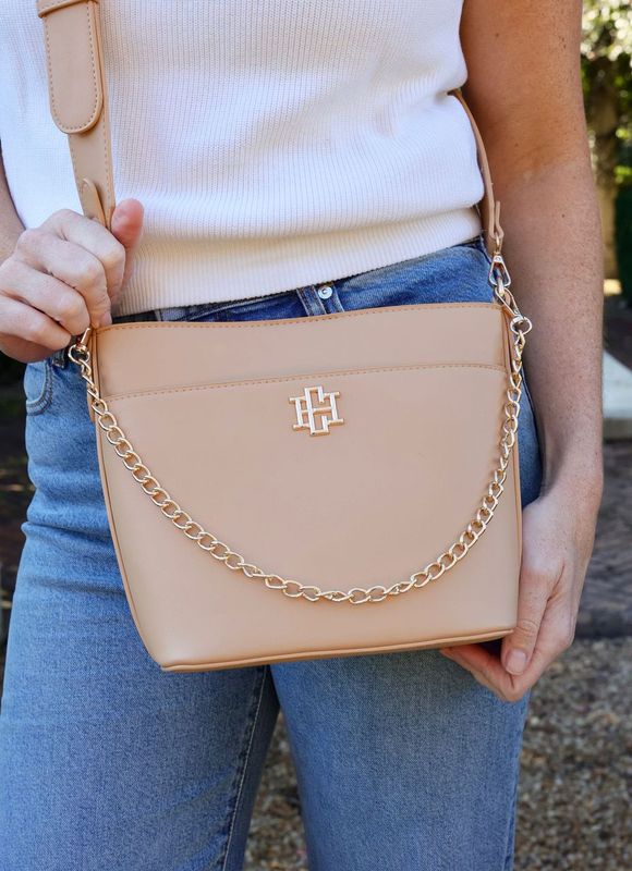 Caroline Hill | Brielle Bucket Bag - Tan