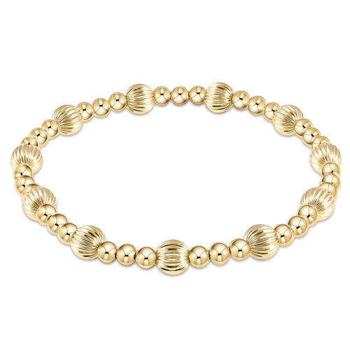 Enewton dignity sincerity pattern 6mm bead bracelet - gold