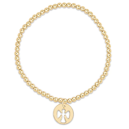 Enewton | Classic Gold 3mm Bead Bracelet- Guardian Angel Gold Disc