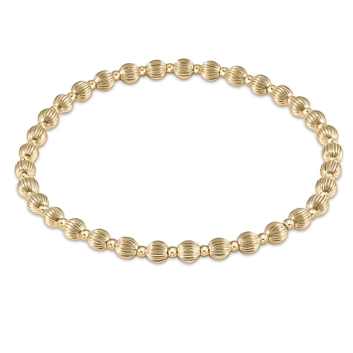Enewton | Gold Dignity Grateful Pattern 4mm Bead Bracelet