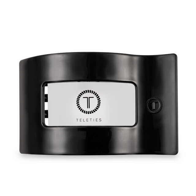 Teleties | Flat Rectangle Hair Clip | Large | Jet Black