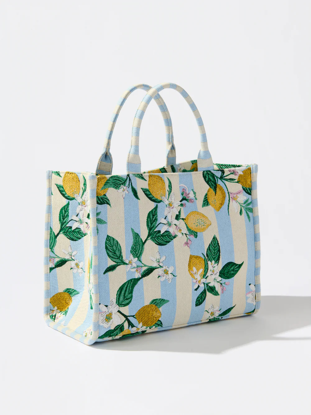 Shiraleah | Lemon Stripe Jacquard Tote