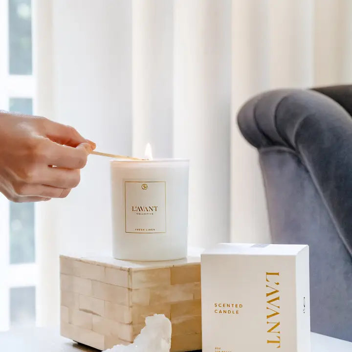 L'AVANT COLLECTIVE | Fresh Linen Candle - White