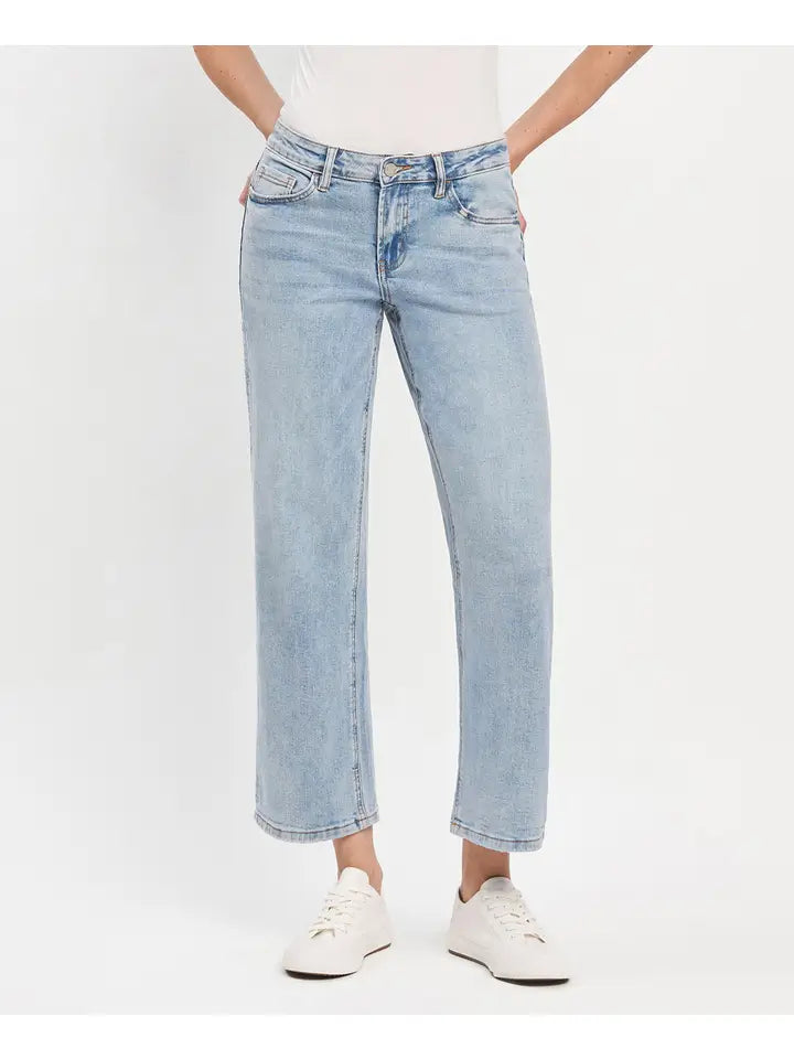 Vervet | Mid Rise Light Wash Dad Jeans