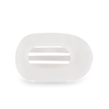 Teleties | Coconut White Medium Flat Round Clip