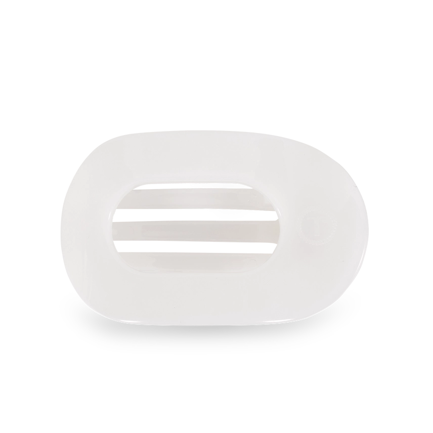 Teleties | Coconut White Small Flat Round Clip