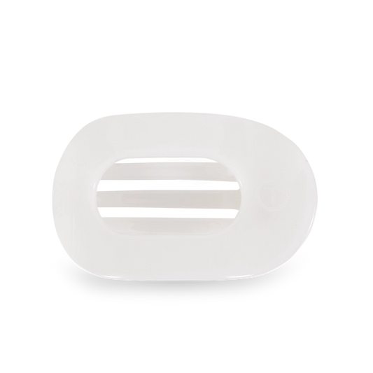 Teleties | Coconut White Small Flat Round Clip