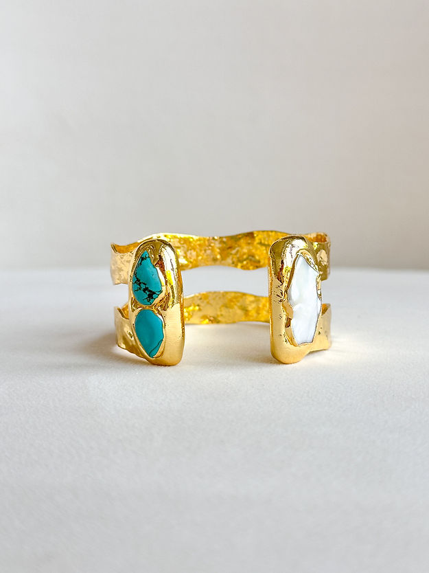 Easton Elle | Double Cuff - Turquoise