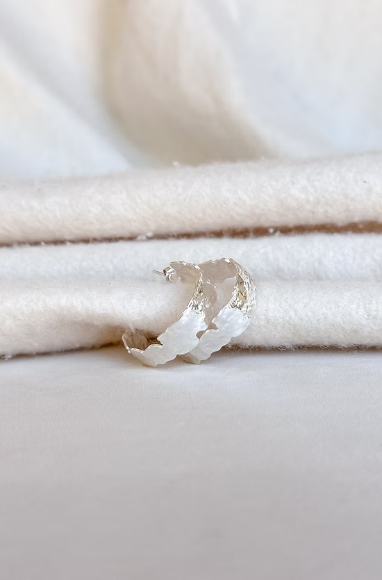 Easton Elle | Plated Hoops - Silver