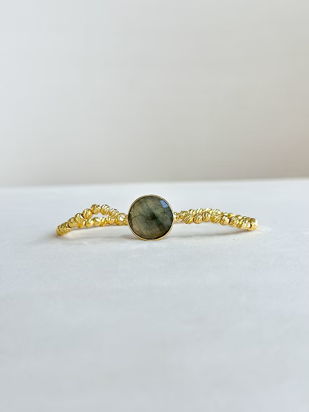 Easton Elle | Beam Stretch Bracelet - Labradorite