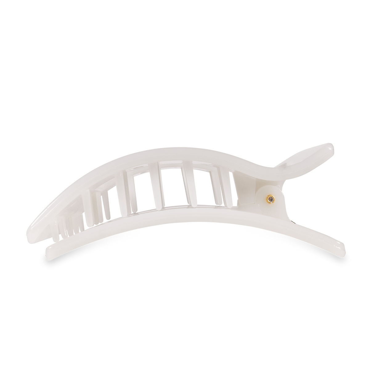 Teleties |  Flat Rectangle Hair Clip | Large | Coconut White