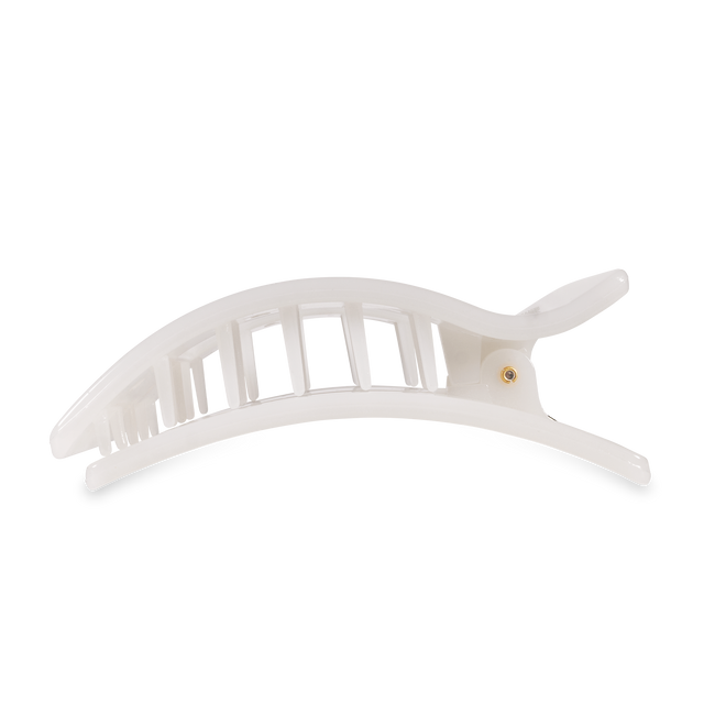 Teleties |  Flat Rectangle Hair Clip | Large | Coconut White