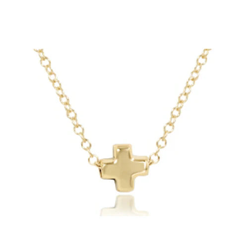 Enewton | 16" Necklace Gold - Signature Cross Small Gold