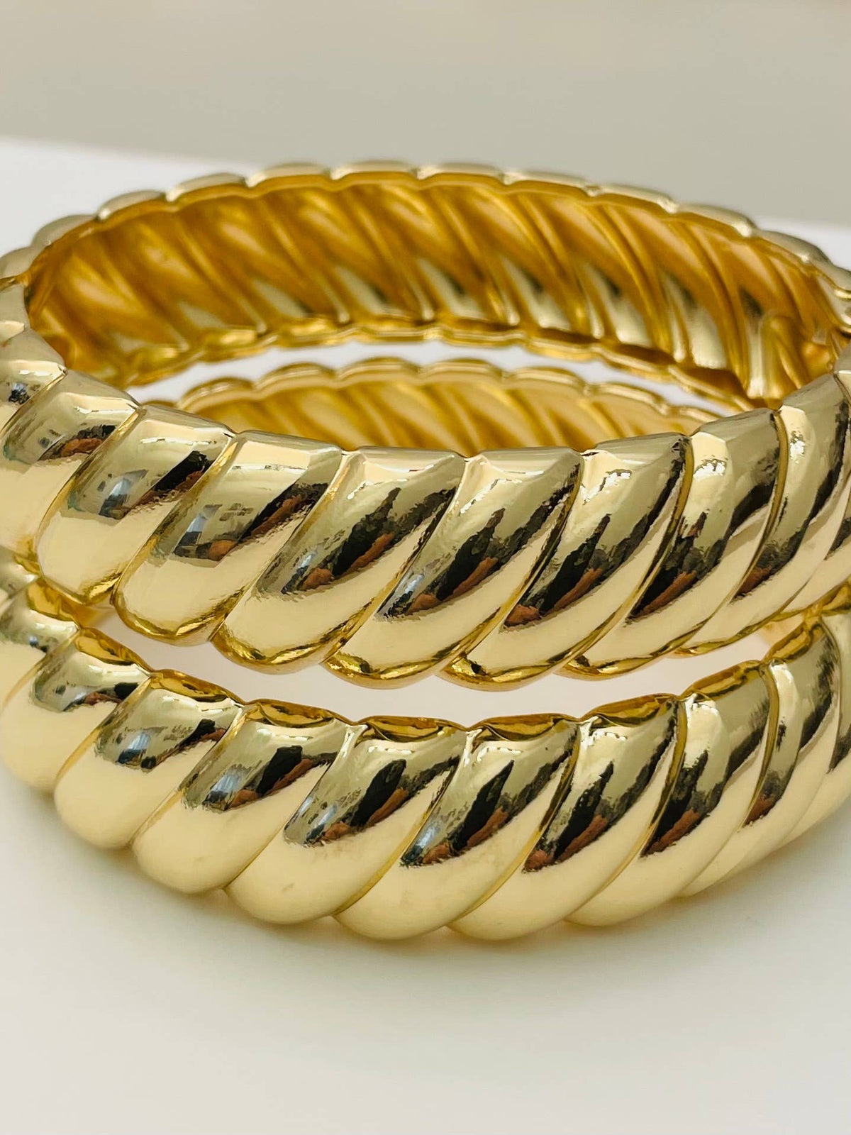 Two Forty Two | CHIC | Cable Hinge Bracelet - Gold