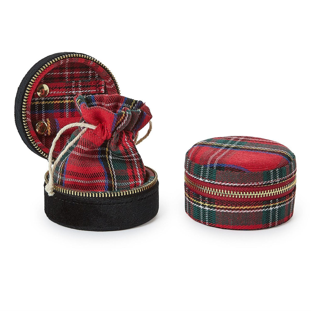 Two's Company | Tartan & Velvet Jewelry Box